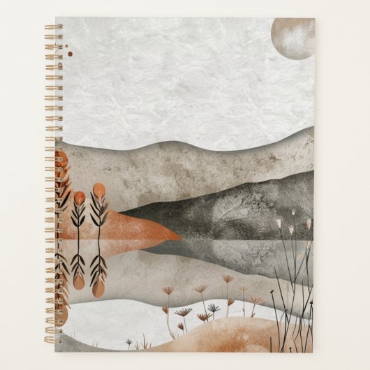 Boho Abstract landschap (3) Planner (Voorkant)