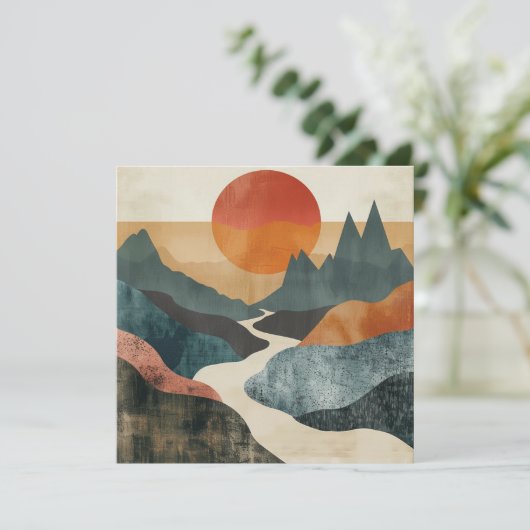 Boho Abstract landschap (5) (Staand voorkant)