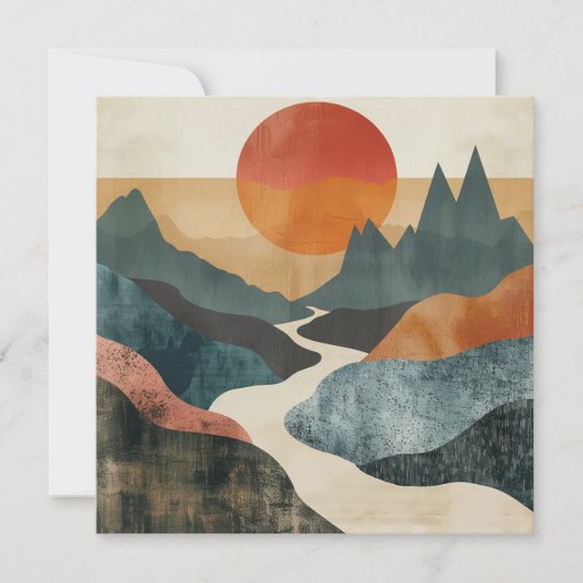 Boho Abstract landschap (5) (Voorkant)