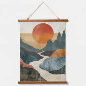 Boho Abstract landschap (5) Hangend Wandkleed (Voorkant)