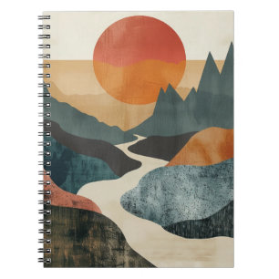 Boho Abstract landschap (5) Notitieboek