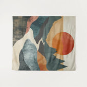 Boho Abstract landschap (5) Wandkleed (Voorkant (horizontaal))