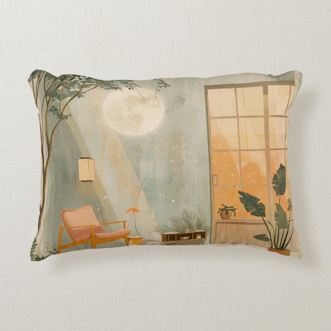Boho Abstract landschap (6) Accent Kussen (Voorkant)