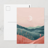 Boho Abstract landschap (7) Briefkaart (Voorkant / Achterkant)