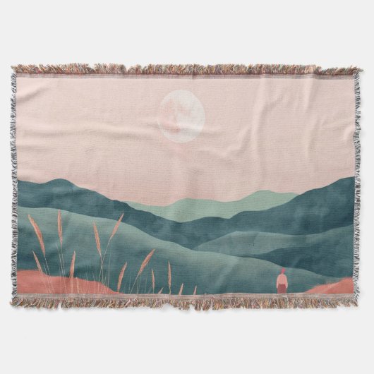 Boho Abstract landschap (7) Deken (Voorkant)