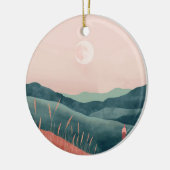 Boho Abstract landschap (7) Keramisch Ornament (Links)