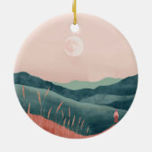 Boho Abstract landschap (7) Keramisch Ornament (Achterkant)