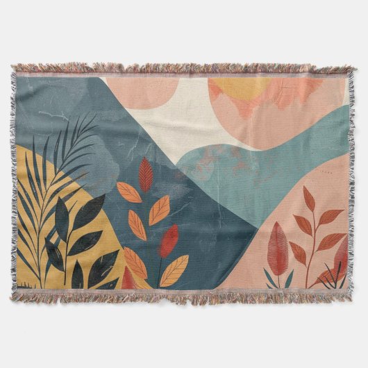 Boho Abstract landschap (8) Deken (Voorkant)