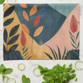 Boho Abstract landschap (8) Theedoek (Gevouwen)