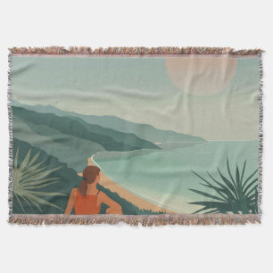 Boho Abstract landschap (9) Deken