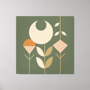 Boho Abstract Lily Canvas Afdruk