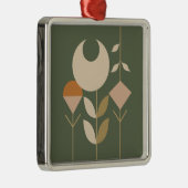 Boho Abstract Lily Metalen Ornament (Rechts)