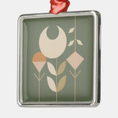 Boho Abstract Lily Metalen Ornament (Links)