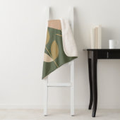 Boho Abstract Lily Sherpa Deken (In situ)