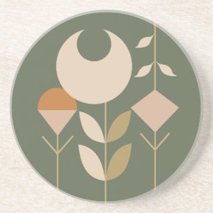 Boho Abstract Lily Zandsteen Onderzetter