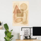 Boho Abstract Minimalist Wall Art Poster (Thuiskantoor)