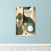 Boho abstract ontwerp - Stretched Canvas Print (Insitu (Houten vloer))