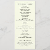 Boho Abstract Orange Garden Wedding Programma (Achterkant)