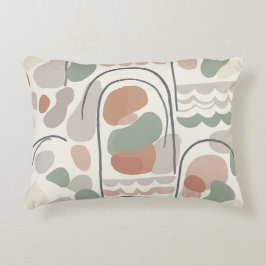 Boho Abstract Organic Shape Pillow - Earthy  Accent Kussen