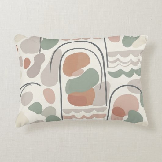 Boho Abstract Organic Shape Pillow - Earthy Accent Kussen (Voorkant)