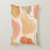 Boho Abstract Organic Shape Pillow - Earthy Terrac Accent Kussen (Voorkant(Verticaal))