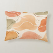 Boho Abstract Organic Shape Pillow - Earthy Terrac Accent Kussen (Achterkant)