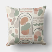 Boho Abstract Organic Shape Pillow - Earthy Terrac Kussen (Achterkant)