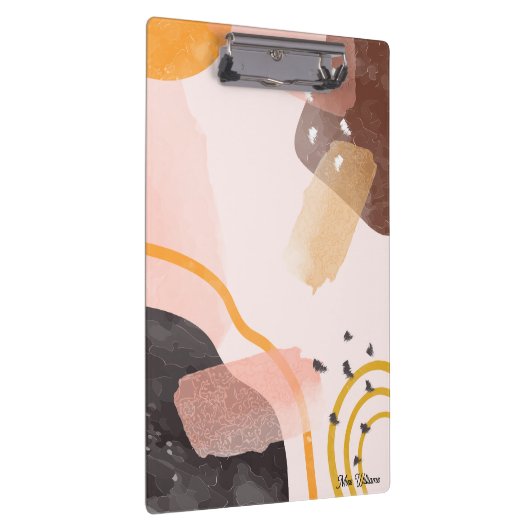 Boho Abstract Patroon Aangepaste naam Klembord (Rechts)