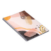 Boho Abstract Patroon Gepersonaliseerde Naam Notitieboek (Rechterzijde)