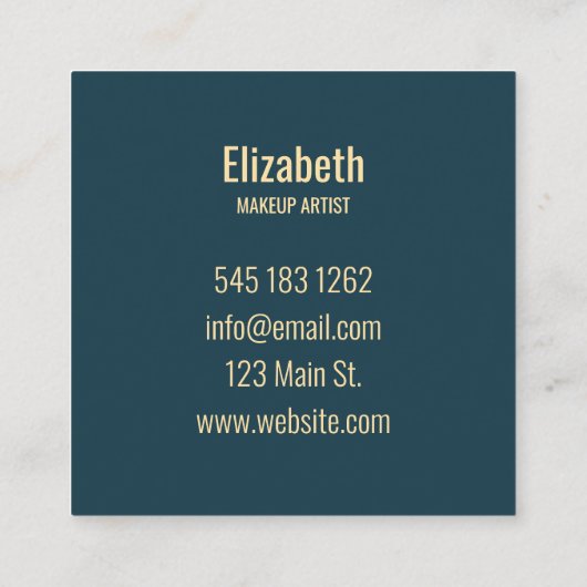 Boho Abstract Pattern Vierkante Visitekaartje (Achterkant)