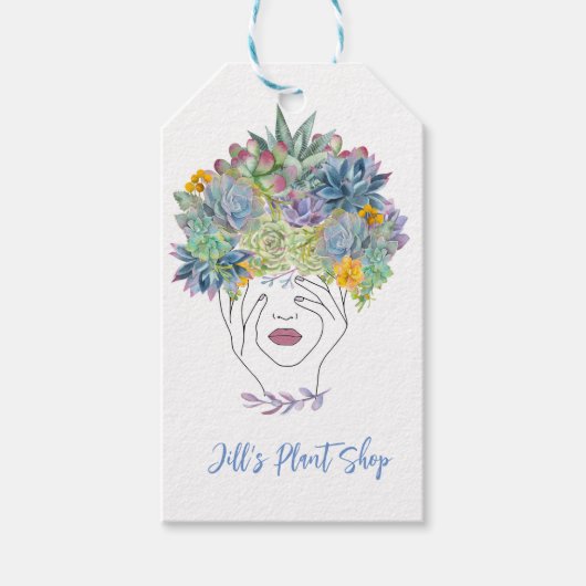 Boho Abstract Plant Lady Gift Labels Cadeaulabel (Voorkant)