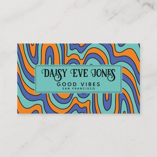 Boho Abstract Retro Visitekaartje (Voorkant)