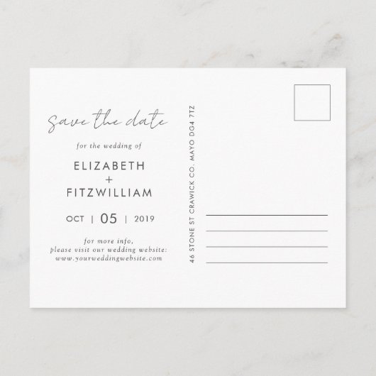 Boho Abstract | Rust Maple Sla de datum op Briefkaart (Achterkant)