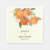 Boho Abstract Sketchy Orange Garden Wedding Servet (Voorkant)