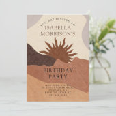 Boho Abstract Terracotta Bisque Birthday Kaart (Staand voorkant)