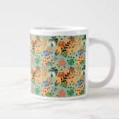 boho abstract tropical pattern -minimal leaf desig extra grote beker (Rechts)
