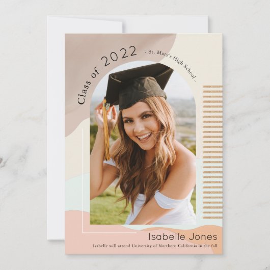 Boho Abstracte aankondiging Afstuderen Shapes Arch (Voorkant)