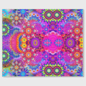 Boho abstracte bloem cadeaupapier (Vlak)