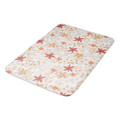 Boho abstracte bloemen oogstgoud roestbeen badmat (Gekanteld)