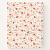 Boho abstracte bloemen oogstgoud roestbeen notitieboek (Achterkant)