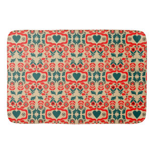 Boho Abstracte Bloemkunst Badmat
