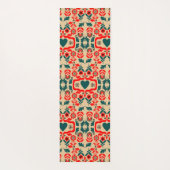 Boho Abstracte Bloemkunst Yogamat (Achterkant)