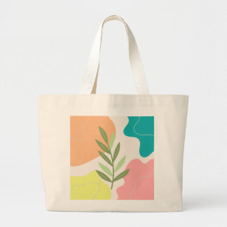 Boho abstracte boodschappentas grote tote bag
