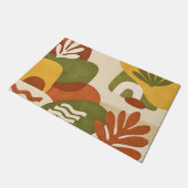 Boho Abstracte Botanische Kunst Deurmat (Schuin)