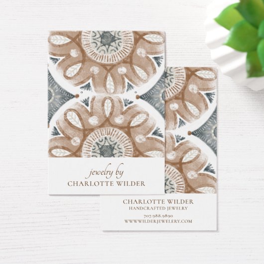 Boho Abstracte cirkels oorbel display Kaart (Bureau)