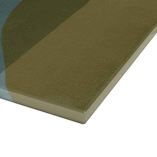 Boho Abstracte geometrische vormen Blauw en Geel Snijplank (Hoek)