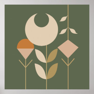 Boho Abstracte Lelie Poster