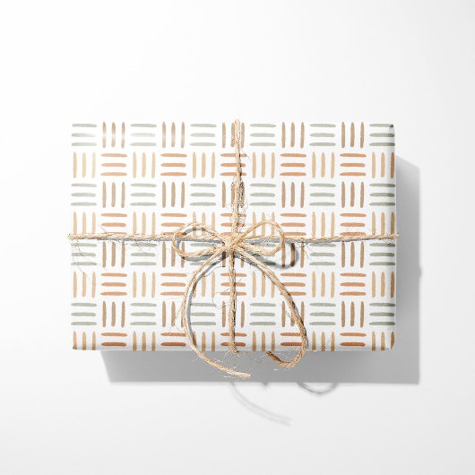 Boho Abstracte lijnen - Neutraal Cadeaupapier