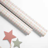 Boho Abstracte lijnen - Roze Cadeaupapier