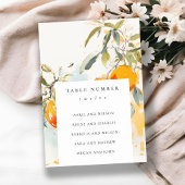 Boho Abstracte Oranje Tuin Trouwstoelen Kaart